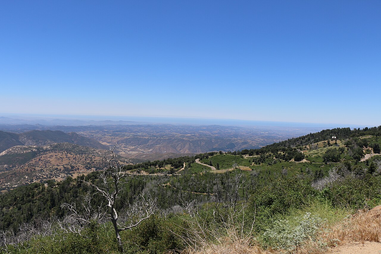 Regional landscape viewed from Palomar Mountain Overlook, not the casino property